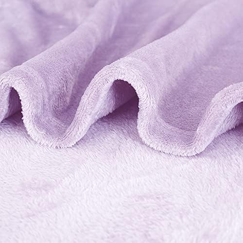 Coseybed Flannel Fleece Blanket Tamanho do arco Lavanda roxa Cobertores leves leves para meninas