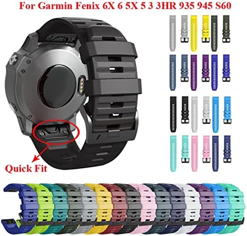IOTUP 26 22mm Rápula rápida para Garmin Fenix ​​7 7x 6x 6Pro relógio Silicone Easy Fit Wrist