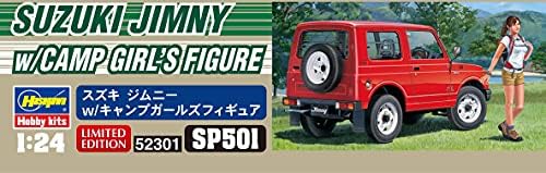Hasegawa 1/24 escala Jimny com figura de Camp Girl - Kit de construção de modelos de plástico 52301