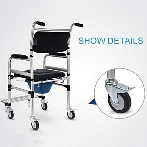 Cadeira da cadeira de chuveiro Lzlyer Cadeira de banheiro portátil ， Câmbio de cadeira de rodas de banheiro