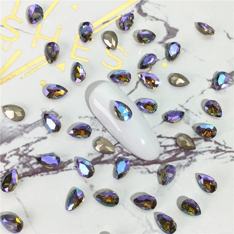 Lindo cristal ab strass 3d glitter vidro jóias de diamante para decoração de unhas mistas de decoração