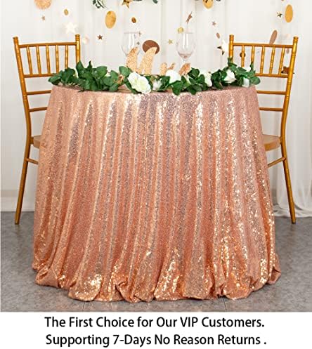 Toalha de mesa de lantejoulas de ouro rosa, casamento por atacado lindo toalha de lantejoulas de ouro rosa/sobreposição/tampa