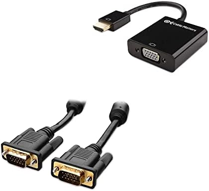 Cable importa o adaptador HDMI para VGA em Black & VGA a VGA Cable com ferritas