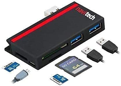 Navitech 2 em 1 laptop/tablet USB 3.0/2.0 Adaptador de hub/micro USB Entrada com SD/micro sd leitor
