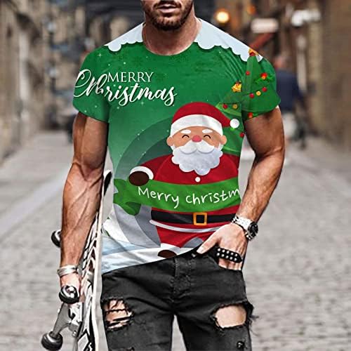 Zdfer mass camisetas de Natal Papai Noel Impressão do soldado Soldado Tops curtos Tops engraçados Party gráfico