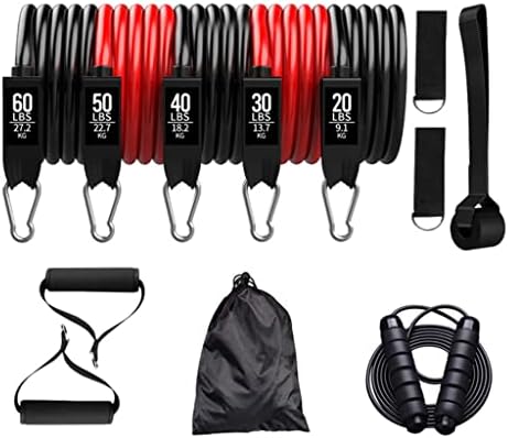 N/A 11 PCS/SET Bandas de resistência de látex Men Fitness Training Belt Yoga Pull Rope Gym Equipment Tubo