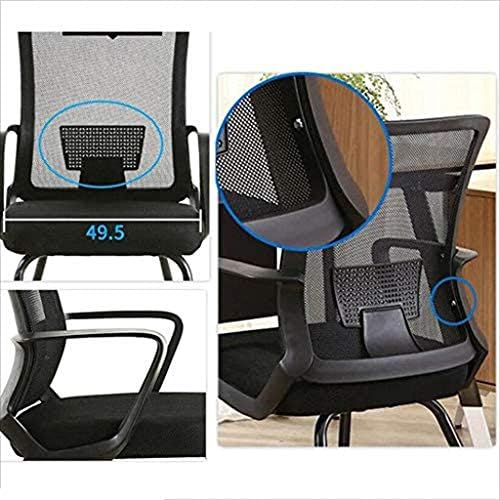 Móveis Ygqbgy Cadeira de escritório ergonômico de malha preta de malha preta de malha preta com armas ajustáveis