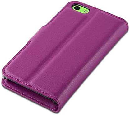 Caso Cadorabo Book Compatível com Apple iPhone 5C em Pastel Purple - com fechamento magnético, função de suporte