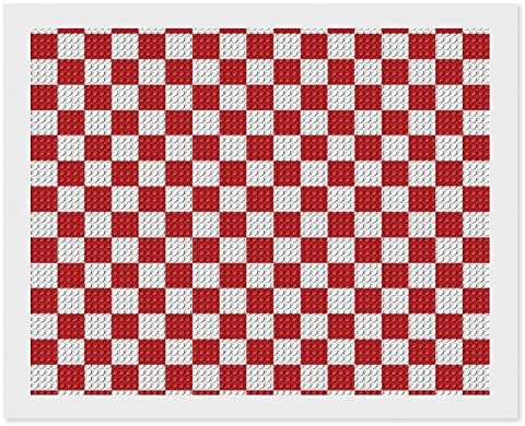 Red White Plaid Pistoia Flag Diamond Pintura Kits 5D DIY FLILHA FILIZAÇÃO RETRA RETRAS DE ARTES DE WALL Decor