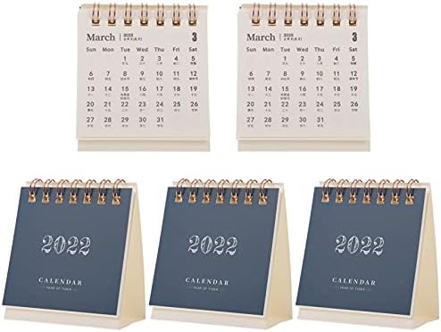 Calendário de mesa nuobesty calendário 2022 calendário de mesa mini stand up calendário bobina calendário