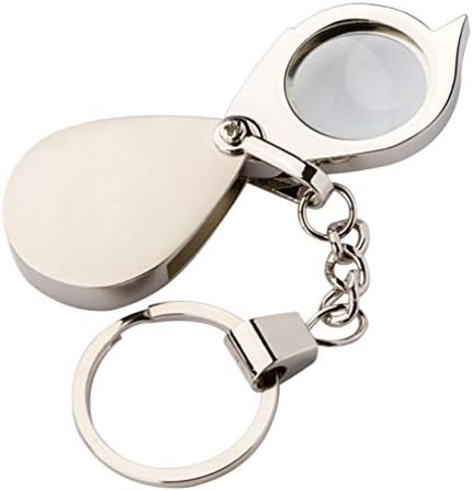 Portadores de vidro Montíberes de bolso óculos Keychain de vidro: lente de joalheria de 10x Folding Linering