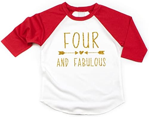 Bump and Beyond Designs Girl Quarto aniversário camisa quatro e camisa fabulosa