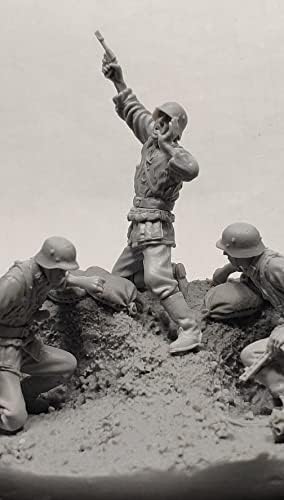 1/35 Resina Figura Soldado Modelo da Segunda Guerra Mundial Soldado Alemão Resina Miniatura Kit // OT6-7