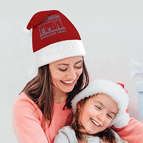Engenheiro elétrico luxuoso chapéu de natal travessura e lindos chapéus de Papai Noel com borda de pelúcia