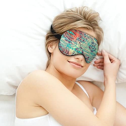 Letras de máscara ocular de fundo grunge com cinta ajustável para homens e mulheres noturno para dormir