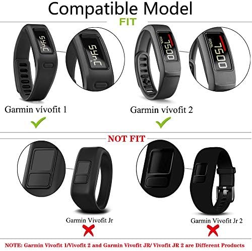 QGHXO Band for Garmin Vivofit 1 / Vivofit2, Sold Soft Silicone Substacement Watch Band Strap for