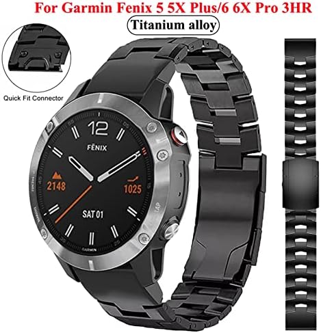 DJDLFA Titanium liga Watchband Rickfit Wrist Wels for Garmin Fenix ​​7x 7 6 5 5x Plus/6 6x Pro 3 3HR/Forerunner