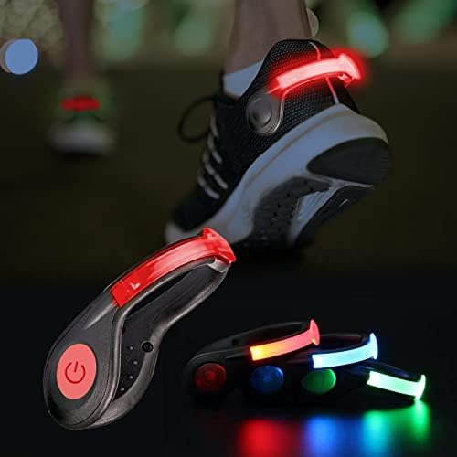 Luzes de sapatos Yafiygi para correr à noite RGB RGB STROBE E MODO DE CORA FLASH COLA
