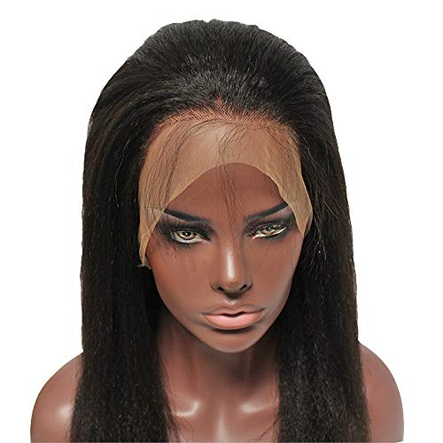 Morningwigs 16 Lace completa italiana yaki peruca natural cabelo humano negro para mulheres negras