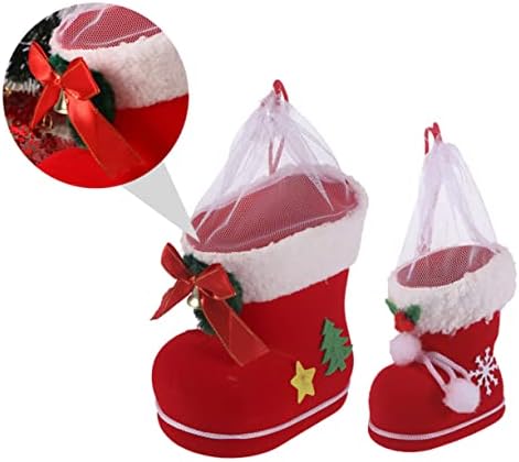 PretyZoom 6 PCs Christmas Children's Gift Boots Santa Candy Red Presente ADORNOS PARA DE NATAL CANDY