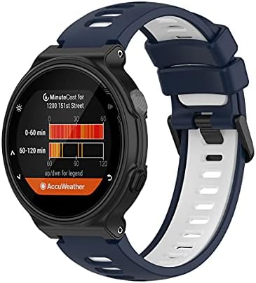 Yoobuu Silicone Watch Strap Compatível com Garmin Forerunner220/230/335/620/630/735, Banda de substituição