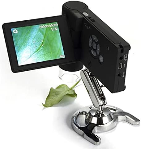 Zyzmh 500x Microscópio Digital Mobile 3 '' LCD 5MP HD Bateria de lítio USB dobrável 8 LED PC Melfier