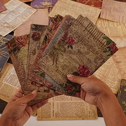 180 SLEETS Scrapbook Paper, Kits de suprimentos de scrapbooking de diário vintage para o planejador de junk junk