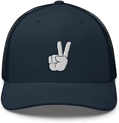 Rivemug Peace Premium Trucker Hat Bordoused Paz Sinagão Ajuste Mesh Snapback Chapéu para homens e mulheres