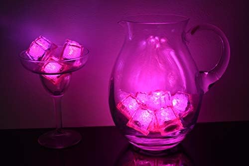 LITECUBES Brand Jewel Color Color Rose Pink 3 Modo Light Up Cubos de gelo LED