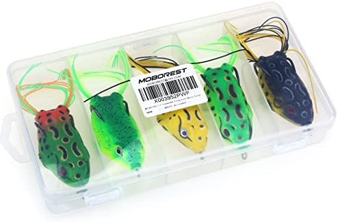 Moborest Topwater Frog Lure Bass Trout Fishing Lures Kit Conjunto de kits realista Prop Sapo