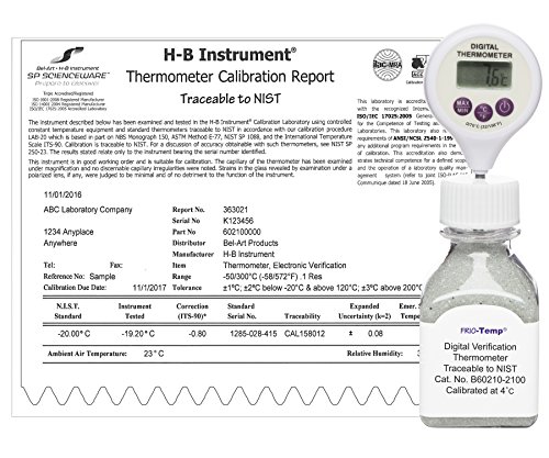 SP BEL-ART, H-B Frio-TEMP Verificação eletrônica calibrada Termômetro de haste Lollipop; 0/70C,
