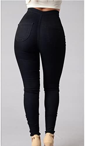 Mulheres com cintura alta Jeans magros de jeans sexy levantando calças de jeans de jeans casuais