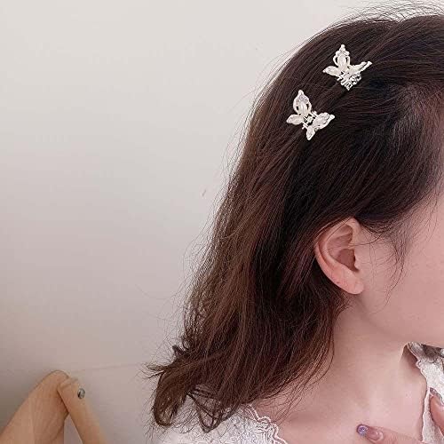 Bybycd Butterfly lateral clipe All-Match Sweet coreano Barrette geométrica Cabine pequena garra