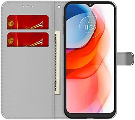 Motorola Moto G Play 2021 Caixa, Satrase Style Style PU Couro Flip Magnet Wallet Stand Slots Slots