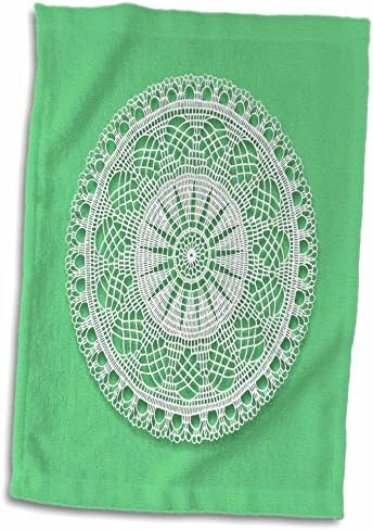 3drose bast white descardo design sobre fundo verde - toalhas