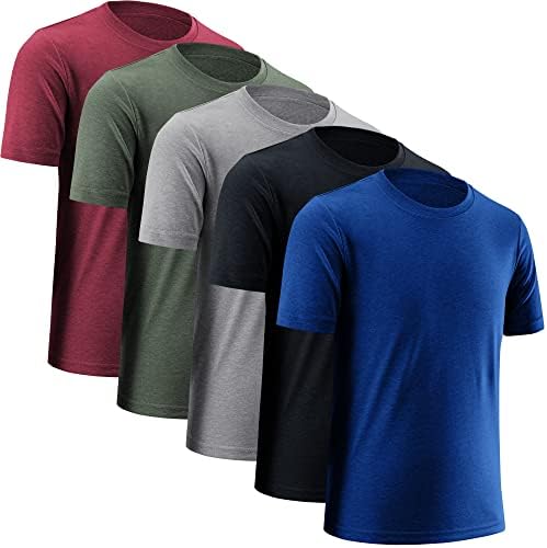 Camisas atléticas de meninos Performance Camisetas esportivas seco de t-shirts Camisetas de moradia para