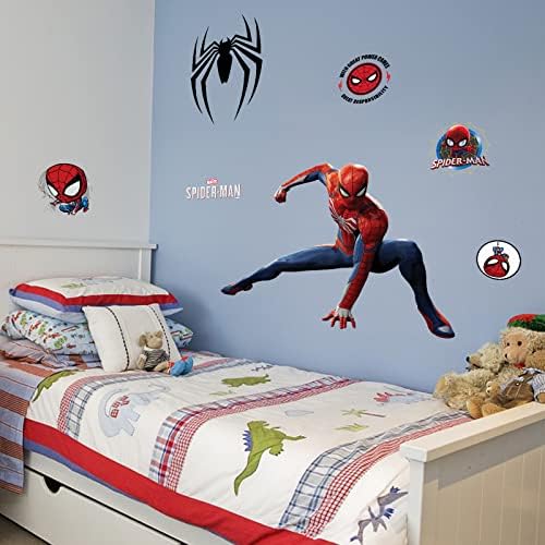 Nordid Spiderman Decalques de parede Adesivos de parede infantil para crianças quarto de sala de estar decoração