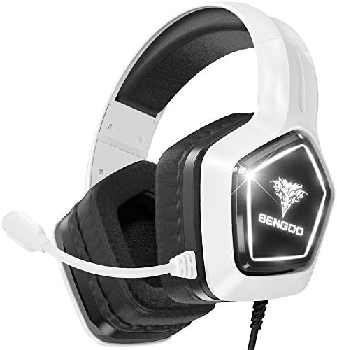Fones de ouvido Bengoo G9700 Gaming fones de ouvido para PS4 PS5 Xbox One Controlador PC, cancelamento de ruído