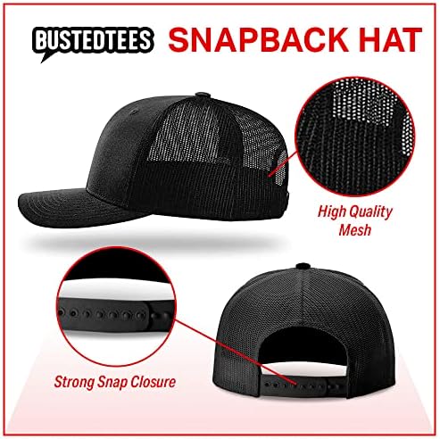 Bustedtees XRP Logo Back Mesh Hat for Casual Wear - Base de beisebol para homens Back de malha respirável