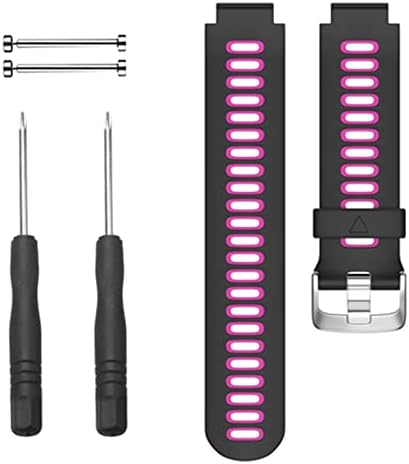 HWGO 22mm Silicone Watch Band Strap for Garmin Forerunner 220 230 235 620 630 735xt GPS Sports Strap com alfinetes