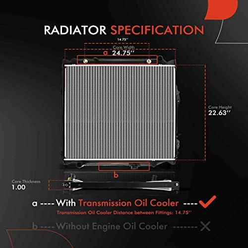 O radiador de líquido de arrefecimento do motor A-premium com refrigerador de óleo de transmissão
