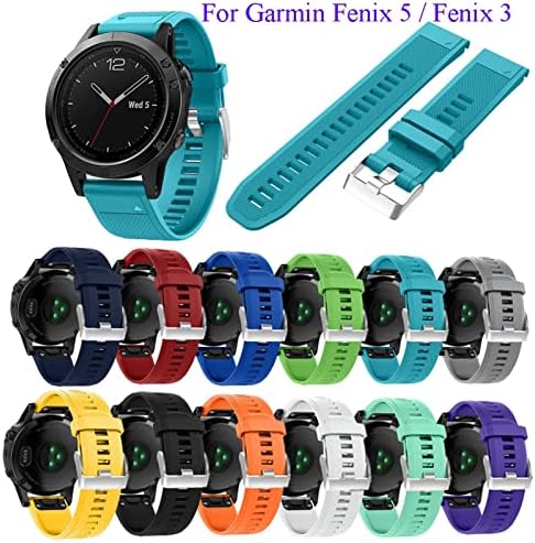 Bkuane Moda Substituição Silicone Watch Bands Strap for Garmin Fenix ​​5x / Fenix ​​3 Relógio com Ferramentas