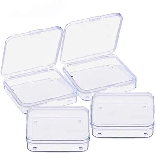Gebildet 18 Mini recipientes de armazenamento de contas de plástico transparente Caixa de caixa com tampa
