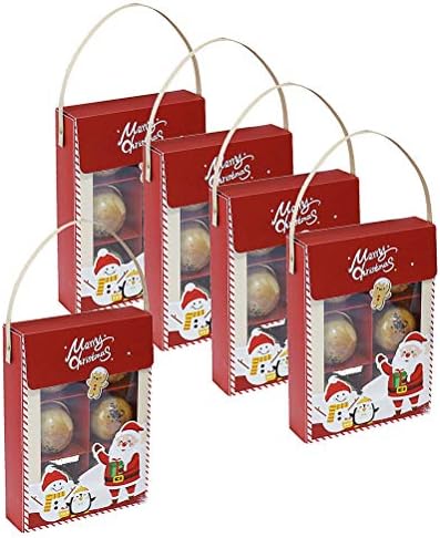 5pcs Caixas criativas de doces de Natal Caixas de embalagem portáteis Decoração de casa para festa