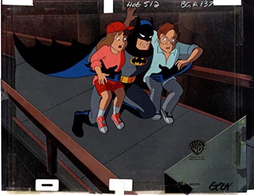 Batman The Animated Series Production Cel e Original Background Warner Brothers 1992 Perto da configuração