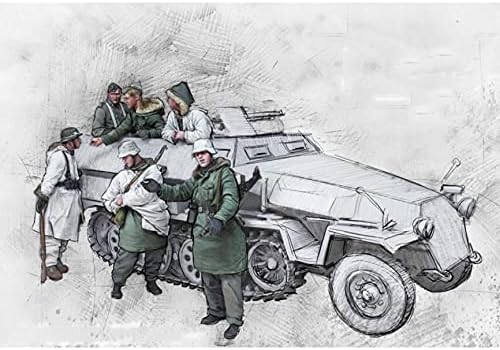 Goodmoel 1/35 Segunda Guerra Mundial da Patrulha Panzer alemã Figura / Soldado Desmonte e não pintado kit em