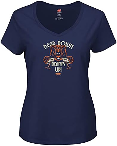 Smack Apparel Talkin 'The Talk Bear Down Drink Up T-Shirt para os fãs de futebol de Chicago