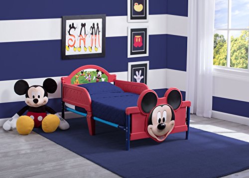 Delta Children Cama de Criança de 3d-Pérsrãos, Disney Mickey Mouse Twinkle Galaxy Dual Lado Lado Reciclado