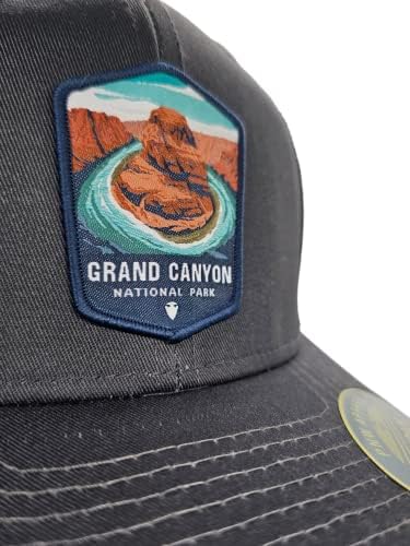 Chapéu de caminhão de Grand Canyon - Cap de beisebol de malha de snapback com patch do parque nacional