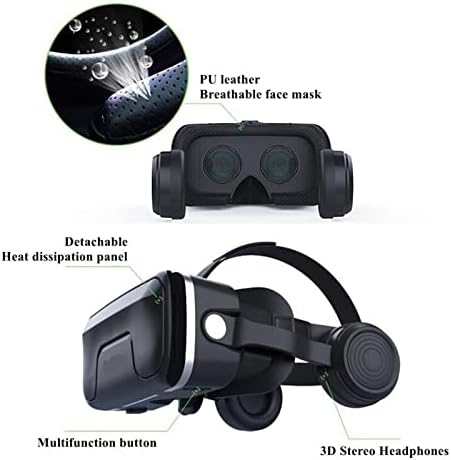 VR REALIDADE VIRTUAL 3D Caixa de óculos Hi-Fi Estéreo VR Compatível para capacete do fone de ouvido do Google para
